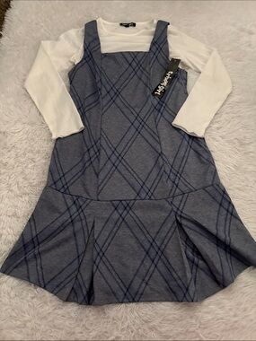 NWT Trixxi Girl From Stitch Fix Youth Girls Jumper Dress With Long Sleeve Top XL